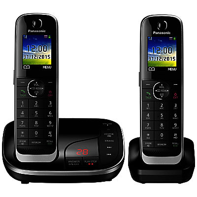 Panasonic KX-TGJ322EB Digital Cordless Phone with Nuisance Call Control and Answering Machine, Twin DECT Panasonic KX-TGJ322EB Digital Cordless Phone with Nuisance Call Control and Answering Machine, Twin DECT